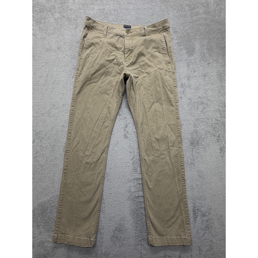Dockers Pants Mens Measured 32x29 Khaki Slim Tapered Stretch Chino Flat Front